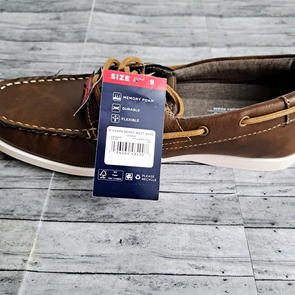 Chaps Men's Benny Boat Brown Loafer Shoes